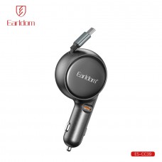 Блок питание USB (авто) Earldom ES-CC39 (60W), 1USB-C выход+ кабель автосмотка для Type C