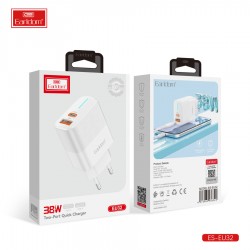 Блок питание USB (сеть) Earldom ES-EU32C-C 38W с кабелем Type C - Type C, USB выход/Type C выход, белый