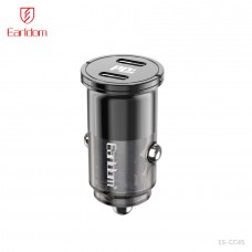Блок питание USB (авто) Earldom ES-CC45C-I (36W) , (2USB- C)  с кабелем для Type C-Lighting, черный