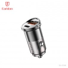 Блок питание USB (авто) Earldom ES-CC46C-L (30W) с кабелем для Type C-Lighting, (1USB выход + USB- C), черный