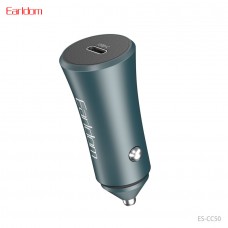 Блок питание USB (авто) Earldom ES-CC50 (30W) , (USB- C), серебро