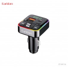 ФМ модулятор (2USB выхода + USB-C, Bluetooth) Earldom ET-M116 (27W) с подсветкой ФМ модулятор (2USB выхода + USB-C, Bluetooth) Earldom ET-M116 (27W) с подсветкой