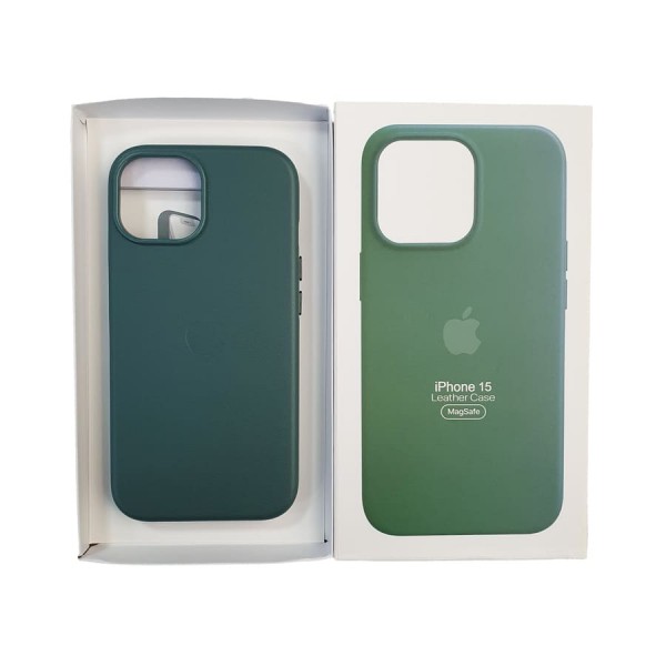 Купить Накладка под кожу Magsafe с логотипом для iPhone 12/12 Pro (6.1), оливково зеленый - 00-00054890 оптом