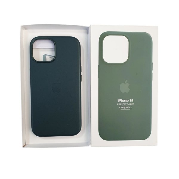 Купить Накладка под кожу Magsafe с логотипом для iPhone 14 Pro  (6.1), темно-зеленый - 00-00054928 оптом