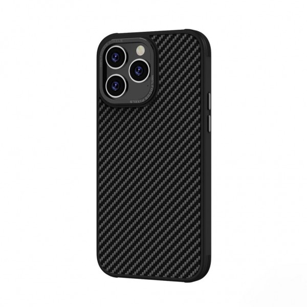 Купить Накладка карбон с бархатом внутри для iPhone 15 Plus, черный - 00-00055042 оптом