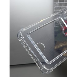 Накладка силиконовая с визитницей и защитой камеры для Samsung Galaxy S24 FE, прозрачный