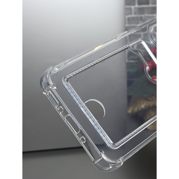 Купить Накладка силиконовая с визитницей и защитой камеры для Samsung Galaxy S24 FE, прозрачный - 00-00060421 оптом