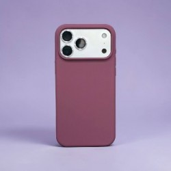 Накладка силиконовая под оригинал "без логотипа" для iPhone 17 в упаковке, бордовый