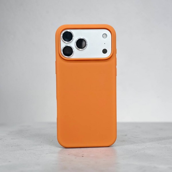 Купить Накладка силиконовая под оригинал "без логотипа" для iPhone 16 в упаковке, оранжевый - 00-00060875 оптом