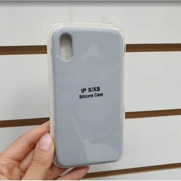 Купить Накладка силиконовая под оригинал "без логотипа" для iPhone 13 в упаковке, небесно-серый - 00-00054840 оптом