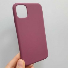 Накладка силиконовая под оригинал "без логотипа" для iPhone 11 Pro Max в упаковке, бордовый