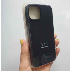 Накладка силиконовая под оригинал "без логотипа" для iPhone 16E в упаковке, черный