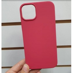 Накладка силиконовая под оригинал "без логотипа" для iPhone 13 в упаковке, малиновый