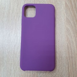 Накладка силиконовая под оригинал "без логотипа" для iPhone 16E в упаковке, фиолетовый