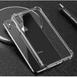 Накладка силиконовая противоударная тонкая с защитой камеры для iPhone X/XS, прозрачный
