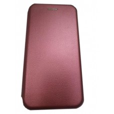 Чехол книга на силиконовой основе и магните для Samsung Galaxy A13 (4G) Book, с округленными краями, бордовый