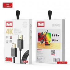 Кабель Earldom ET-W24 HDMI(M) - HDMI(M), 3м ,карбон, черный