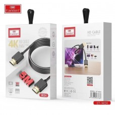 Кабель Earldom ET-W24 HDMI(M) - HDMI(M), 5м ,карбон, черный