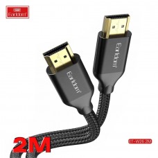 Кабель Earldom ET-W26 HDMI(M) - HDMI(M), тканевая оплетка , 2м ,черный