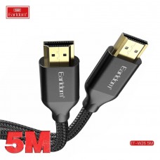 Кабель Earldom ET-W26 HDMI(M) - HDMI(M), тканевая оплетка , 5м ,черный