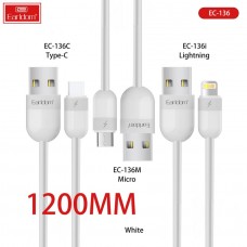 USB кабель Earldom EC-136M для micro, быстрая зарядка, белый