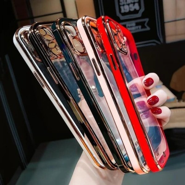 Купить Накладка силиконовая с металическим ободком (технология 6D) для iPhone 13 Pro Max, синий - 00-00043881 оптом