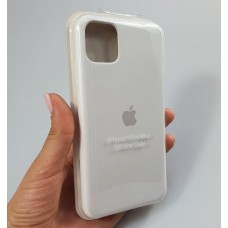 Накладка силиконовая под оригинал "с логотипом" для iPhone 11 Pro, белый