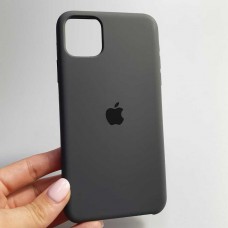 Накладка силиконовая под оригинал "с логотипом" для iPhone 11 Pro Max, графитный