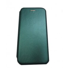 Чехол книга на силиконовой основе и магните для iPhone 14 Pro Max (6.7) Book, с округленными краями, темно-зеленый