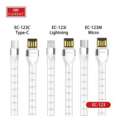 USB кабель Earldom EC-123C для Type C ,3A (длина 0,15см), с передачей данных, белый