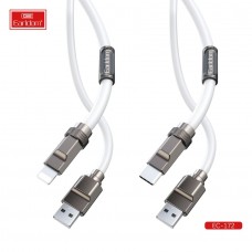 USB кабель Earldom EC-172C для Type C, быстрая зарядка, 3A, белый