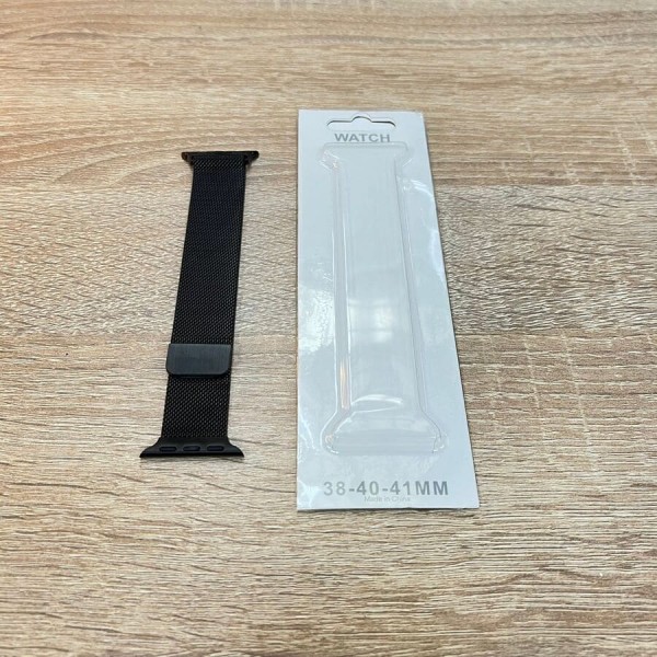 Ремешок сетчатый Milanese ддля Apple Watch 38mm, черный