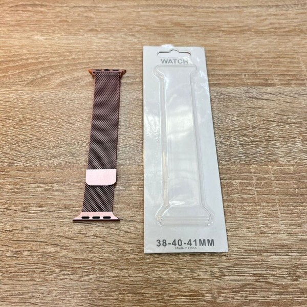 Ремешок сетчатый Milanese ддля Apple Watch 38mm, розовое золото