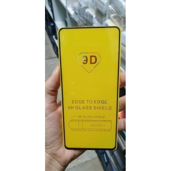 Стекло защитное 9D (полностью на клею) для Samsung Galaxy A21S, черный