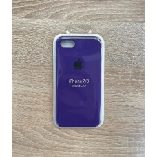 Накладка силиконовая под оригинал "с логотипом" для iPhone 7/8, фиолетовый