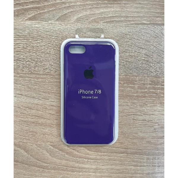 Купить Накладка силиконовая под оригинал "с логотипом" для iPhone 7/8, фиолетовый - 00-00049212 оптом