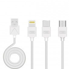USB кабель Earldom EC-066I для iPhone 5/6/7/8/X, белый