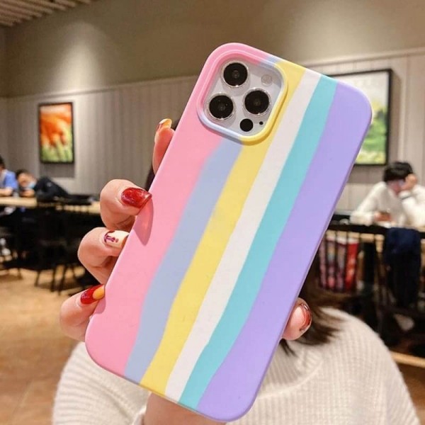 Купить Накладка силиконовая под оригинал радужный градиент для Samsung Galaxy A02, цветной (2) - 00-00043565 оптом
