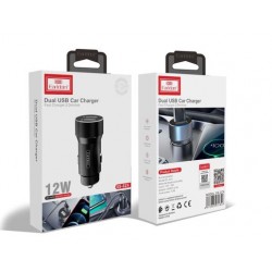 Блок питание USB (авто) Earldom ES-CC4M (12W) с кабелем для micro, 2USB выхода, черный