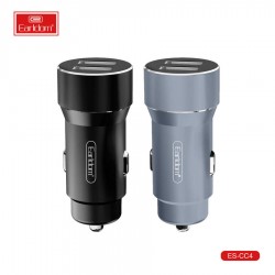 Блок питание USB (авто) Earldom ES-CC4I (12W) с кабелем для iPhone, 2USB выхода, черный
