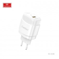 Блок питание USB (сеть) Earldom ES-EU36M 3A, с кабелем для micro, белый