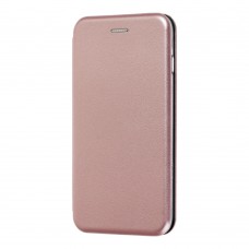 Чехол книга на силиконовой основе и магните для iPhone 13 mini Book, с округленными краями, розовый