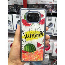 Накладка силиконовая переливашка для iPhone 11 с рисунком "Hello summer", прозрачный