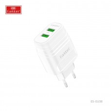 Блок питание USB (сеть) Earldom ES-EU38 2.4A, 2USB выхода, белый