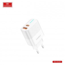 Блок питание USB (сеть) Earldom ES-EU32M 38W с кабелем для micro, USB выход/Type C выход, белый