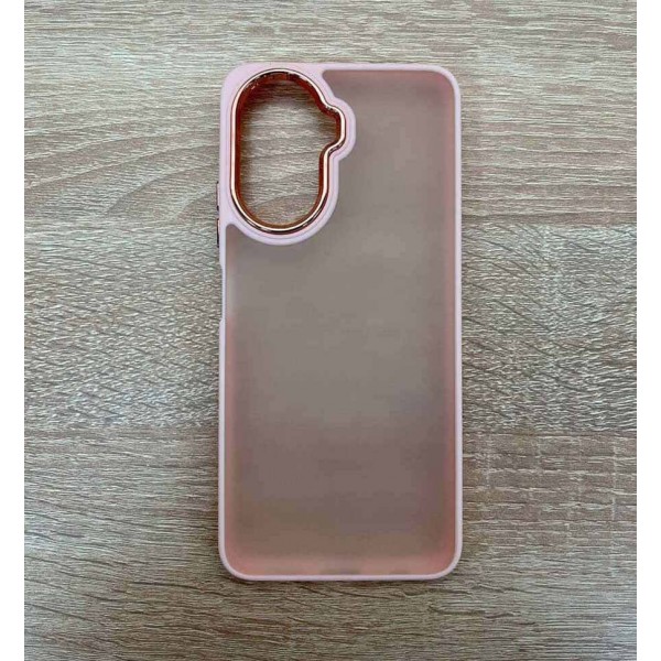 Купить Накладка пластиковая с силиконовыми краями прозрачно-матовая для Xiaomi Poco X4 Pro 5G, розовый - 00-00048940 оптом