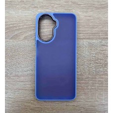 Накладка пластиковая с силиконовыми краями прозрачно-матовая для Xiaomi Poco X4 Pro 5G, сиреневый