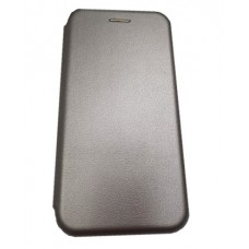 Чехол книга на силиконовой основе и магните для Samsung Galaxy A23 (4G) Book, с округленными краями, серебряный