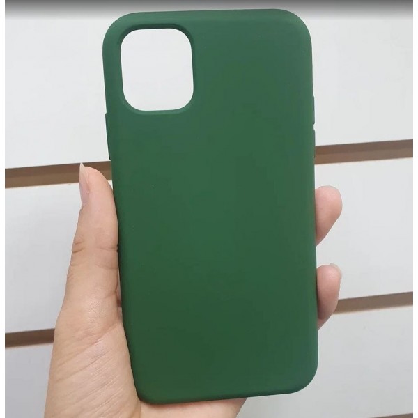 Купить Накладка силиконовая под оригинал "без логотипа" закрытая для iPhone 14 Plus (6.7) в упаковке, темно-зеленый - 00-00053075 оптом