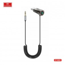 Ресивер Bluetooth для музыки Earldom ET-M65, кабель пружинка, черный